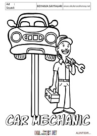 ingilizce boyama sayfaları